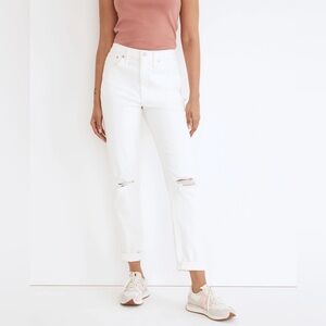 Madewell The High-Rise Slim Boyjean in Tile White Women’s size 24